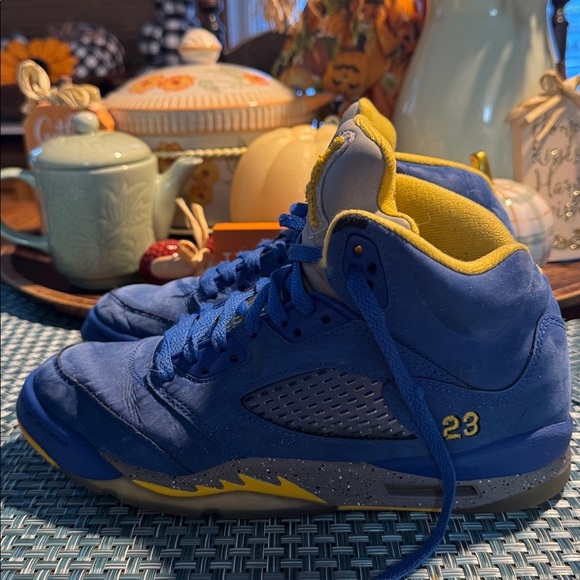 Nike Air Jordan 5 Retro Laney Varsity Royal Y7 or Womens 8.5 AJ5 - Picture 4 of 6